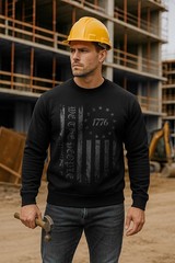 We The People 1776 Sweatshirt | Patriotic USA Freedom Fleece Pullover