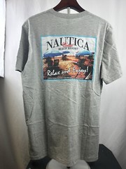 NWT Nautica Coast Beach Resort Men’s Gray Classic Tee Size Large