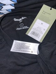 Mens S, M, & L BLACK Crewneck T-shirt Short Sleeve W/ print 60% cotton 40%