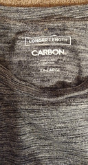 Carbon T Shirt Size XXL Longer Length Short Sleeve Grey Lightweight Comfortable