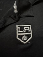 Los Angeles Kings Adidas Climate NHL Pro Collection Polo T Shirt Medium Black