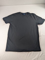 City Lab Plain Black T-Shirt Men’s Medium 100% Premium Cotton Tee Basic Blank