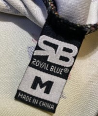Royal Blue Label Graffiti T Shirt Colorful Print Urban Street Art Size M