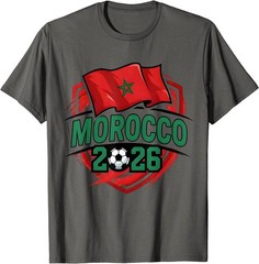 Morocco Flag Moroccan Football Soccer World 2026 T-Shirt T-Shirt