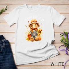 Happy Fall Yall Shirt Scarecrow Pumpkin Autumn Thanksgiving Unisex T-shirt
