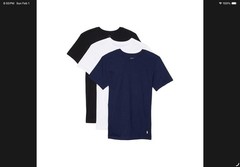 Polo Ralph Lauren 3-Pack Mens XL Slim Fit 100% Cotton Crew T-Shirts Sealed NIP