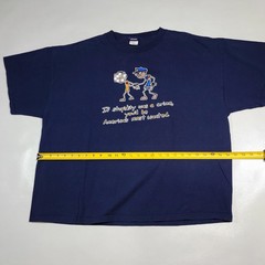 Most Men’s Navy Blue Criminal&Cop Stickman Graphic T-Shirt