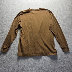 Carhartt Shirt Mens Medium Brown Long Sleeve Pocket Tagless Workwear Tee Jersey