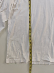 Mens Murano Liquid Luxury Long Sleeve Turtle Neck White Cotton Pullover Shirt L