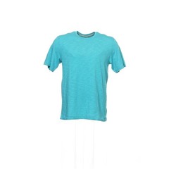 Club Room Mens T-Shirt Sz S Bahama Breeze Heather Crew Neck Cotton Blend Casual