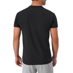 7 Pack Mens Stay-Tucked 100% Cotton Crew T-Shirts, Best Undershirts Large Black