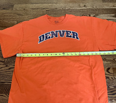 Denver Broncos Mens T Shirt Size XL Orange Port and Company 100% Cotton NFL