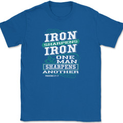 Iron Sharpens Iron T-Shirt Christian Worship Praise Jesus God Bible Tee