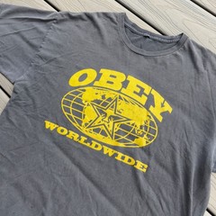 Y2K Obey Worldwide Skatercore Punk Short Sleeve Graphic Tee Shirt