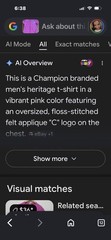 CHAMPION LIFE FLOSS STITCH C LOGO HERITAGE TEE SHIRT PEONY PINK MENS SIZE LARGE