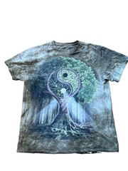 The Mountain Michael McGloin Tree of Life Yin-Yang T Shirt Size Large Tie Dye