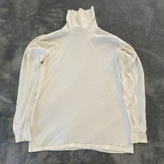 356- North Country Eaton White Turtle Neck Long Sleeve Size M 100% Cotton