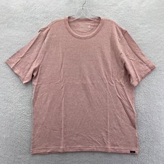 New Faherty Striped Shirt Mens XL Orange Cloud Cotton Soft Short Sleeve Tee B9
