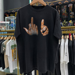 90s Two-Finger Salute Classic T-Shirt Black XL