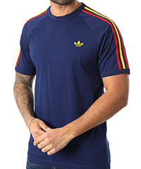NEW MEN’S ADIDAS ORIGINALS 3-STRIPES CALIFORNIA TEE SHIRT ~SIZE MEDIUM #KC864