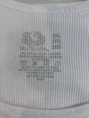 Fruit of the Loom-3 White Tank Tops 2XL; Fruit of Loom- 5 Underwear 2XL 44/46