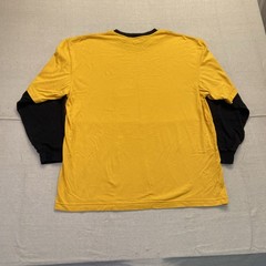 No Boundaries Shirt Mens XL Y2k Skater Layered Long Sleeve Vintage Yellow