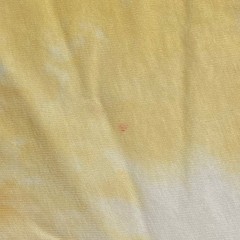 Russell Athletic T Shirt XL Mens Yellow Tie Dye Acid Wash Embroidered Logo