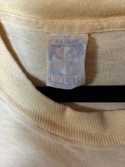 RARE True Vintage Nike 1970’s “Pinwheel Tag” T-Shirt Yellow XL Made in USA Faded