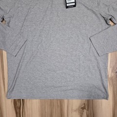 Public Rec Adapt LS Henley Mens Large Heather Gray Long Sleeve Performance Shirt