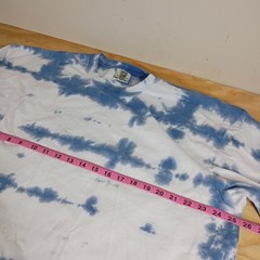 Comfort Colors Mens T-Shirt 2XL Blue White Tie Dye Heavyweight 100% Cotton Tee