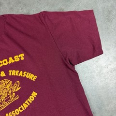 Vintage West Coat Tresure Hunter T Shirt Mens Large Burgandy USA 90s