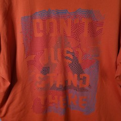Reebok Shirt Men 2XL Orange Dont Just Stand There Graphic Short Sleeve Athletic