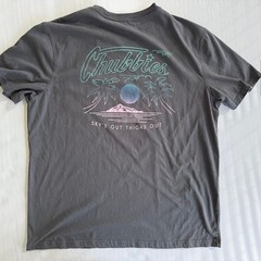 Chubbies Tee Shirt The Weekend Has Arrived Large Pocket T Gray Charcoal Used