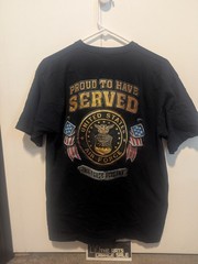 Vintage Proud US Air Force Veteran USA Large Shirt Patriotic Military America