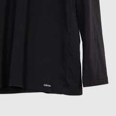 Tom Ford T-Shirt Long Sleeve Men Black Cotton Blend Stretch Lightweight