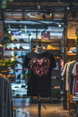 Love Heart Graphic Tee Valentine’s Day Sweet Romantic T-Shirt Women’s S-3XL B23