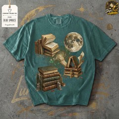 Books Moon Vintage Comfort Tee
