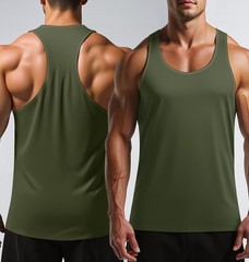 Tank Tops Men Y-Back Muscle Mesh Material 3 Pack Dry Fit Sleeveless – Gym