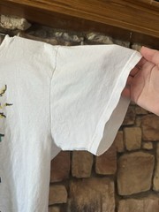 VTG 90s Carnival Cruise Line White T-Shirt Crop Distressed Large Men Unisex