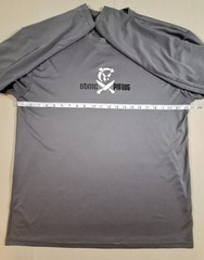 A4 STMC Pig Out BBQ Long Sleeve Shirt Gray Performance Graphic Tee Adult