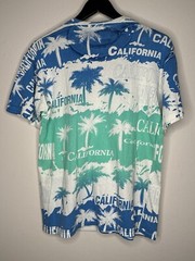 Vintage 90s California Palm Tree AOP Surf Beach T Shirt USA Single Stitch L
