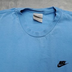 VTG Nike Shirt Mens XL Blue Swoosh Logo Crewneck Tee Classic Casual Athletic Y2K