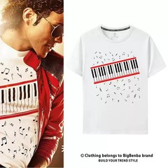 SALE Michael Jackson Movie Same-Style Merchandise Music White Short-Sleeve T