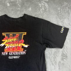 Vintage Capcom Street Fighter III Shirt Mens Large Black Alex Graphic *Early Rot