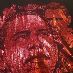 President Barack OBAMA Power To The People red foil studded Shirt