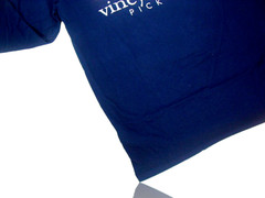 Vineyard Vines Men’s T-Shirt Size: M. Deep Bay Blue Pick Six Football Beer Whale