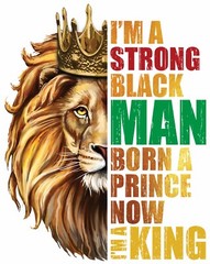 I Am Strong Black Man Graphic Pro Club Shaka Big & Tall or Small T Street