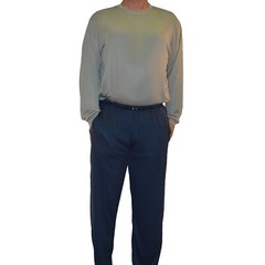Big and Tall Dri-Wize Birdseye Mesh Activewear Crewneck Long Sleeve Shirt