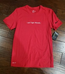 NIKE MENS “I AM TIGER WOODS” T SHIRT Size Small CW2577 687 Red *RARE*