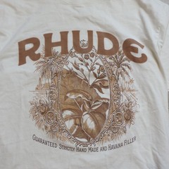 Rhude Havana Filler T-Shirt Graphic Print Cigar Logo Mens Small Oversize Fit